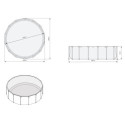Piscine hors sol ronde Black Leather ø488x122cm avec pompe filtrante – Exit Toys