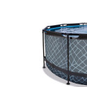 Piscine hors sol ronde Stone ø360x122cm avec pompe filtrante à sable – Exit Toys