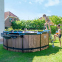 Piscine hors sol ronde Wood ø360x122cm avec pompe filtrante à sable – Exit Toys