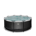 Piscine hors sol ronde Black Leather ø360x122cm avec pompe filtrante à sable – Exit Toys