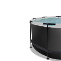 Piscine hors sol ronde Black Leather ø360x122cm avec pompe filtrante à sable – Exit Toys