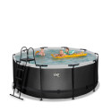 Piscine hors sol ronde Black Leather ø360x122cm avec pompe filtrante à sable – Exit Toys