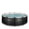 Piscine hors sol ronde Black Leather ø427x122cm avec pompe filtrante à sable – Exit Toys