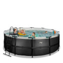 Piscine hors sol ronde Black Leather ø427x122cm avec pompe filtrante à sable – Exit Toys