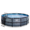 Piscine hors sol ronde Stone ø450x122cm avec pompe filtrante à sable – Exit Toys