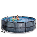 Piscine hors sol ronde Stone ø450x122cm avec pompe filtrante à sable – Exit Toys