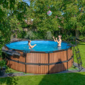 Piscine hors sol ronde Wood ø450x122cm avec pompe filtrante à sable – Exit Toys