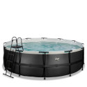Piscine hors sol ronde Black Leather ø450x122cm avec pompe filtrante à sable – Exit Toys