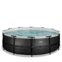 Piscine hors sol ronde Black Leather ø450x122cm avec pompe filtrante à sable – Exit Toys