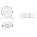 Piscine hors sol ronde Black Leather ø450x122cm avec pompe filtrante à sable – Exit Toys
