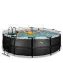 Piscine hors sol ronde Black Leather ø450x122cm avec pompe filtrante à sable – Exit Toys