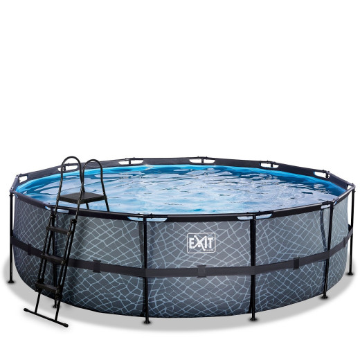 Piscine hors sol ronde Stone ø488x122cm avec pompe filtrante à sable – Exit Toys