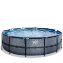 Piscine hors sol ronde Stone ø488x122cm avec pompe filtrante à sable – Exit Toys