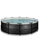 Piscine hors sol ronde Black Leather ø488x122cm avec pompe filtrante à sable – Exit Toys