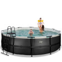 Piscine hors sol ronde Black Leather ø488x122cm avec pompe filtrante à sable – Exit Toys