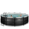 Piscine hors sol ronde Black Leather ø488x122cm avec pompe filtrante à sable – Exit Toys