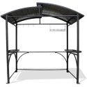 Abri pour barbecue 3,6m² en aluminium gris anthracite et polycarbonate DCB Garden