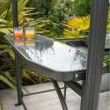 Abri pour barbecue 3,6m² en aluminium gris anthracite et polycarbonate DCB Garden
