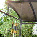 Abri pour barbecue 3,6m² en aluminium gris anthracite et polycarbonate DCB Garden