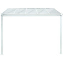 Pergola adossée 300x300cm en aluminium blanc et polycarbonate 4mm CIELO - DCB Garden