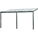 Pergola adossée 435x300cm en aluminium noir et polycarbonate 4mm CIELO - DCB Garden