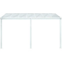 Pergola adossée 435x300cm en aluminium blanc et polycarbonate 4mm CIELO - DCB Garden