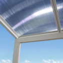 Pergola adossée 435x300cm en aluminium blanc et polycarbonate 4mm CIELO - DCB Garden