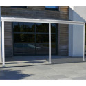 Pergola adossée 435x300cm en aluminium blanc et polycarbonate 4mm CIELO - DCB Garden