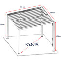 Pergola bioclimatique en aluminium avec lames orientables blanches TRAMONTO - DCB Garden	