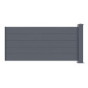 Kit dextension clôture aluminium 188,6x89 cm X-Metal - Anthracite