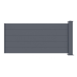 Kit d'extension pour clôture en aluminium anthracite 188,6xH.89cm X-METAL
