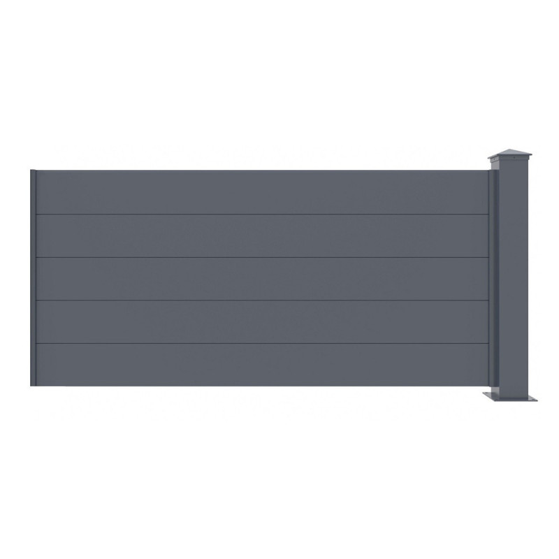 Kit d'extension pour clôture en aluminium anthracite 188,6xH.89cm X-METAL