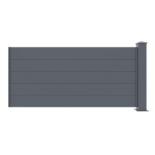 Kit d'extension pour clôture en aluminium anthracite 188,6xH.89cm X-METAL