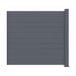 Kit d'extension pour clôture en aluminium anthracite 188,6xH.166cm X-METAL