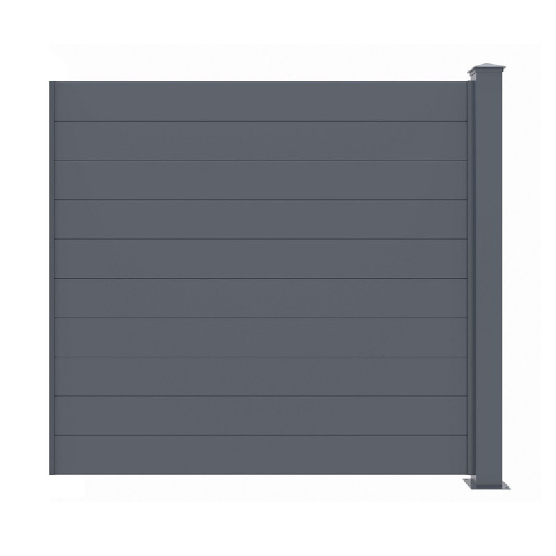 Kit d'extension pour clôture en aluminium anthracite 188,6xH.166cm X-METAL