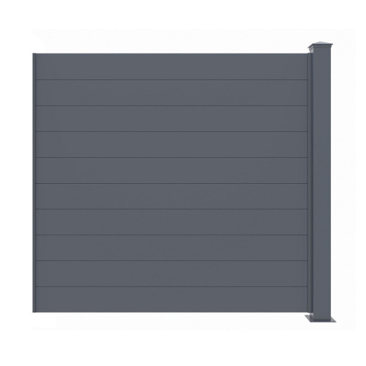 Kit d'extension pour clôture en aluminium anthracite 188,6xH.166cm X-METAL