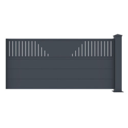 Kit d'extension pour clôture en aluminium anthracite 188,6xH.89cm FANCY TIME X-METAL