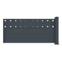 Clôture aluminium 190x89 cm X-Metal Fancy Film - Anthracite avec 1 poteau inclus