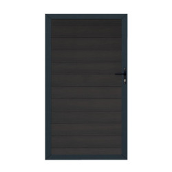 Portillon battant en bois composite 100x180cm - coloris gris anthracite - Compolife