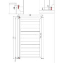 Portillon battant en bois composite 100x180cm - coloris gris anthracite - Compolife