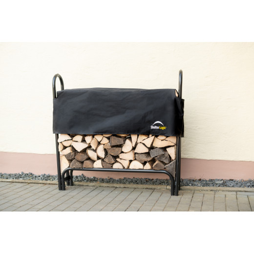 Porte-bûches 120cm en acier capacité de charge de 500kg  avec couverture - Shelter Logic