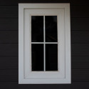 Fenêtre supplémentaire tirant droit blanche pour abri de jardin PREMIUM en bois composite Woodlife Garden