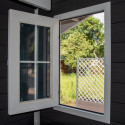 Fenêtre supplémentaire tirant droit blanche pour abri de jardin PREMIUM en bois composite Woodlife Garden