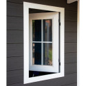 Fenêtre supplémentaire tirant gauche blanche pour abri de jardin PREMIUM en bois composite Woodlife Garden