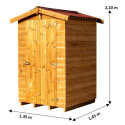 Abri Therma 1,96m² en bois thermo traité avec plancher - HABRITA