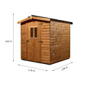 Abri Therma 3,24m² en bois thermo traité avec plancher - HABRITA