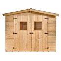 Abri de jardin en bois brut 5,05m² avec plancher - Habrita