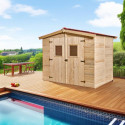 Abri de jardin en bois brut 5,05m² avec plancher - Habrita