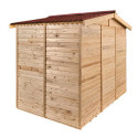 Abri de jardin en bois brut 5,05m² avec plancher - Habrita