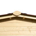 Abri de jardin en bois brut 5,83m² madriers 20mm - Habrita